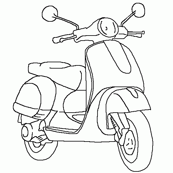 Dibujo vespa colorear - Imagui